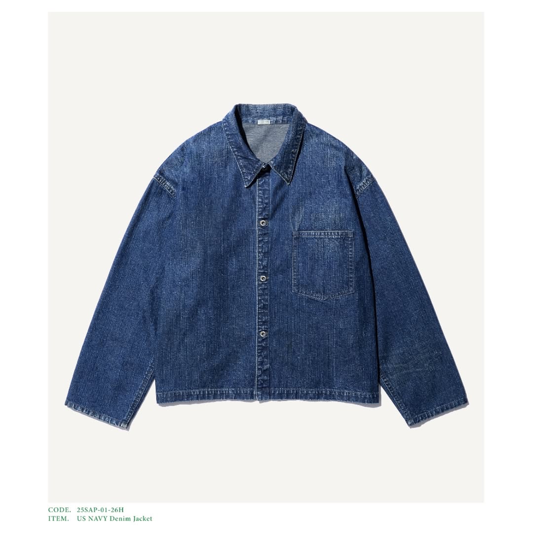 A.PRESSE 25SS US NAVY Denim Jacket